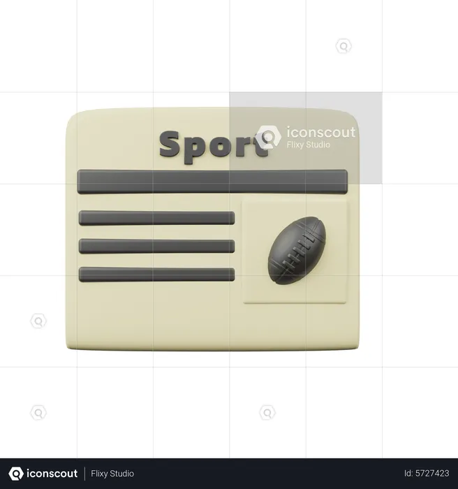 Notícias esportivas  3D Icon