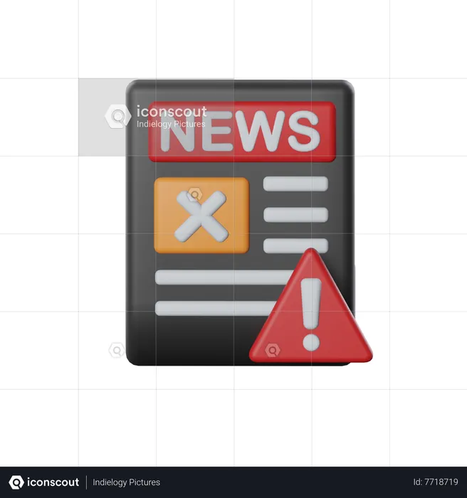 Noticias falsas  3D Icon