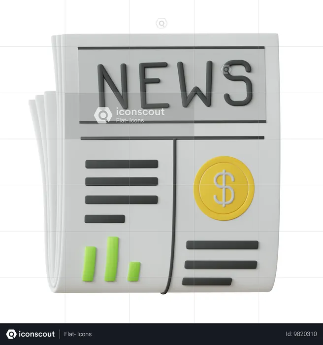 Noticias financieras  3D Icon