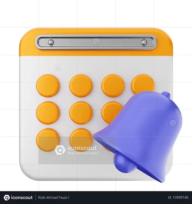 Calendário de notificação  3D Icon
