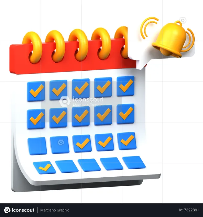 Notificação de calendário  3D Icon