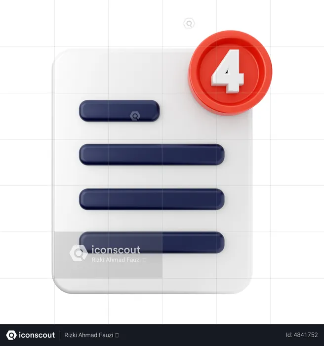 Notificação de arquivo  3D Icon