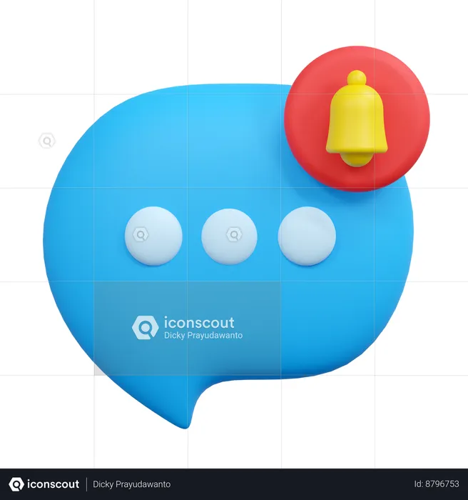 Notificação de bate-papo  3D Icon