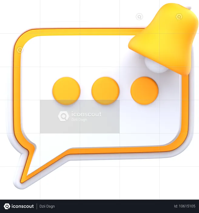 Notificação de bate-papo  3D Icon