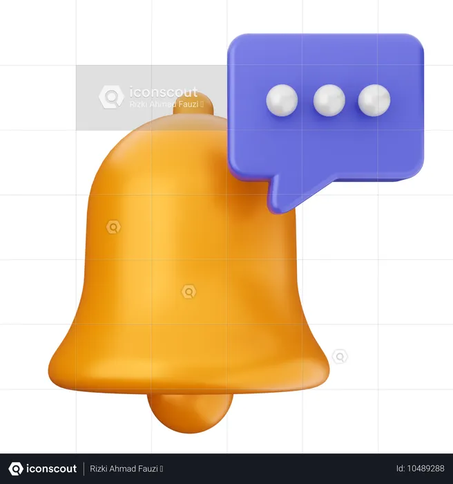 Sino de notificação de bate-papo  3D Icon