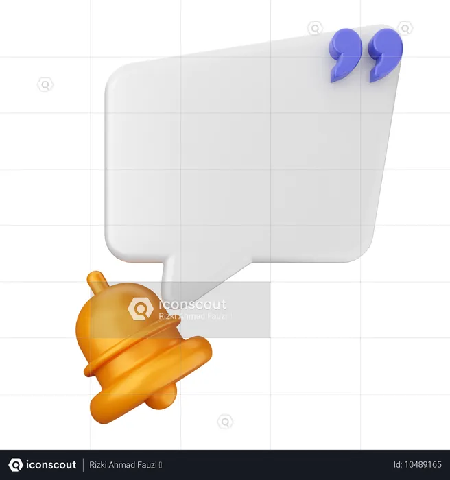 Sino de notificação de bate-papo  3D Icon