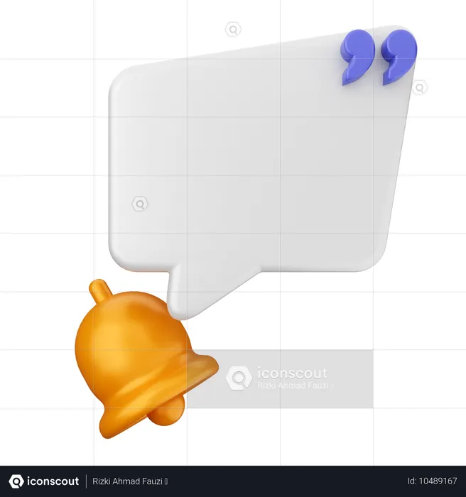 Sino de notificação de bate-papo  3D Icon