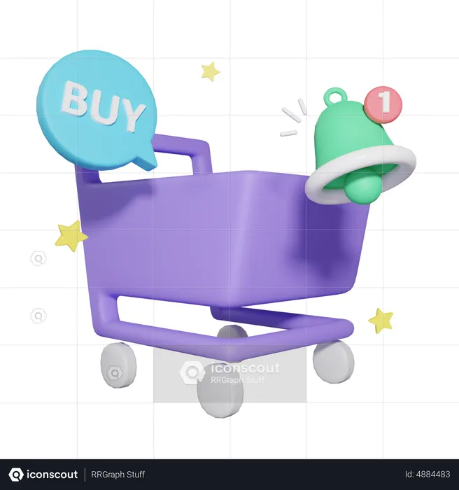 Notificação de compras  3D Icon