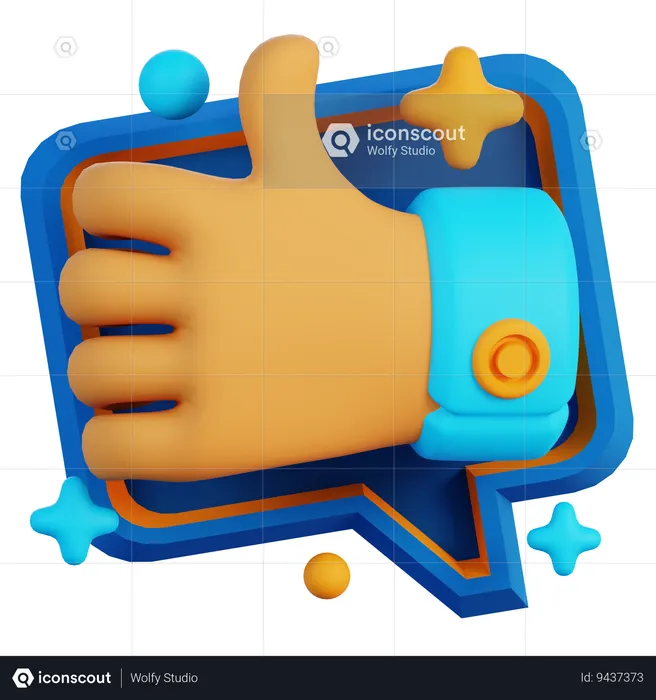 Notificação de curtidas  3D Icon