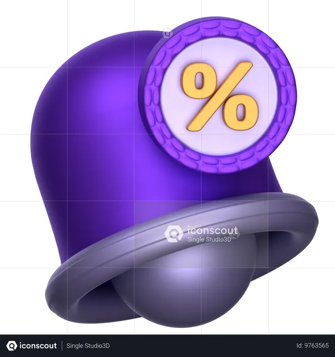 Notificação de desconto  3D Icon