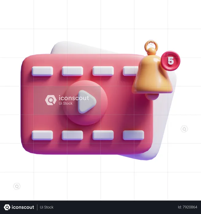 Notificação de filme  3D Icon