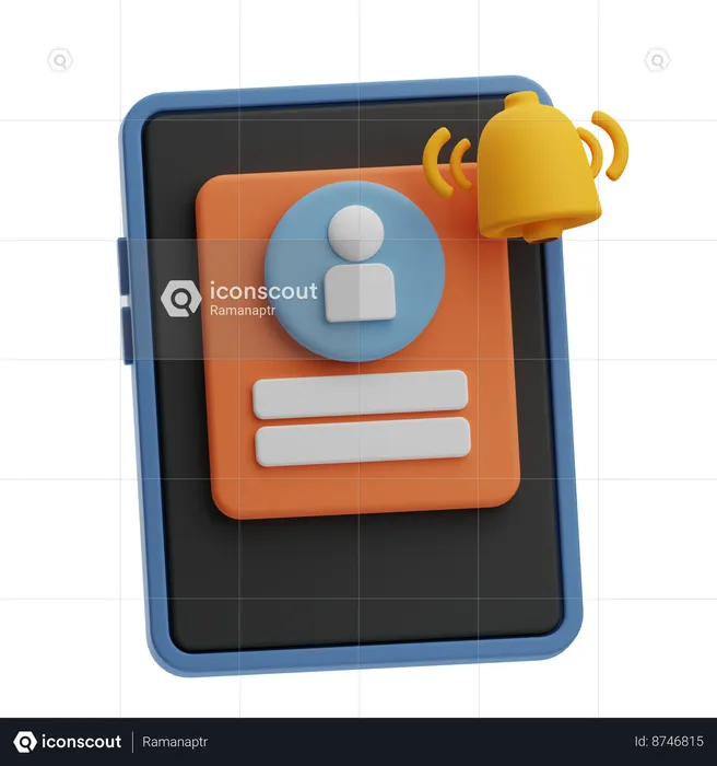 Notificação de funcionários  3D Icon