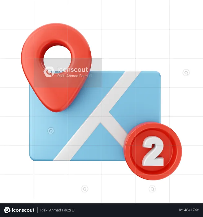 Notificação de mapa  3D Icon