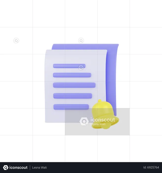 Notificação de documento  3D Icon