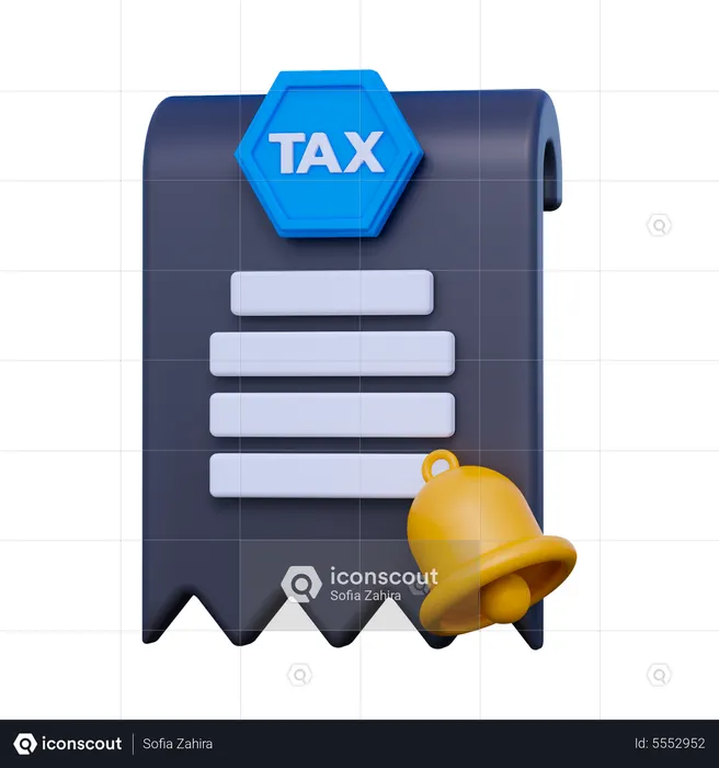Notificação fiscal  3D Icon