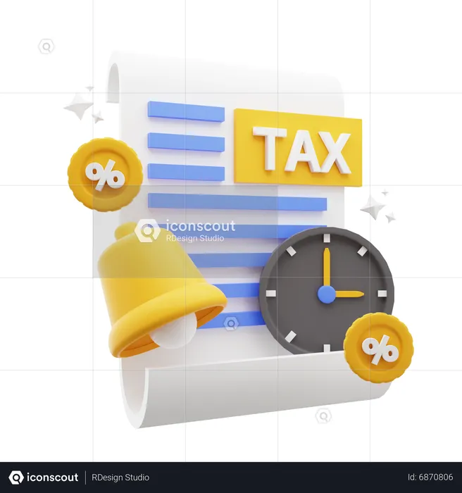 Notificação fiscal  3D Icon