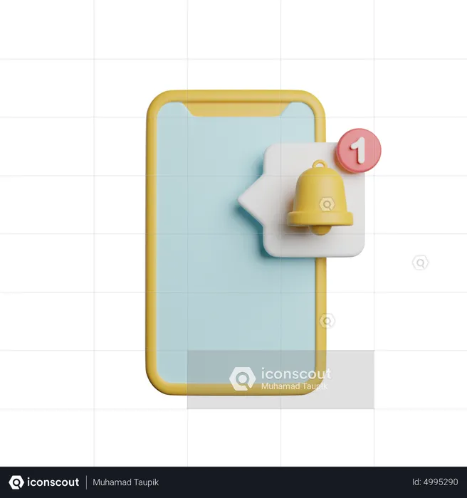 Notificação móvel  3D Icon