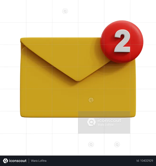 Notificação de Email  3D Icon