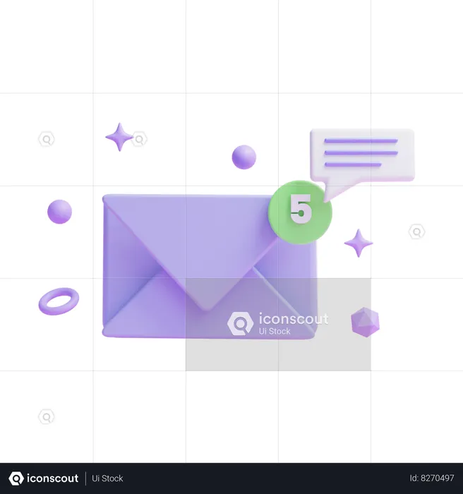 Notificação por correio  3D Icon