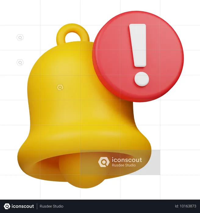 Alerta de notificación  3D Icon