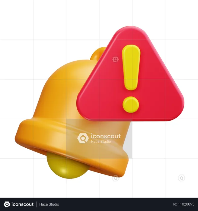 Alerta de notificación  3D Icon