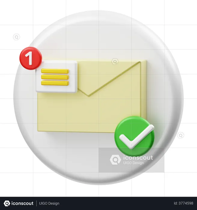 Notificación por correo  3D Illustration