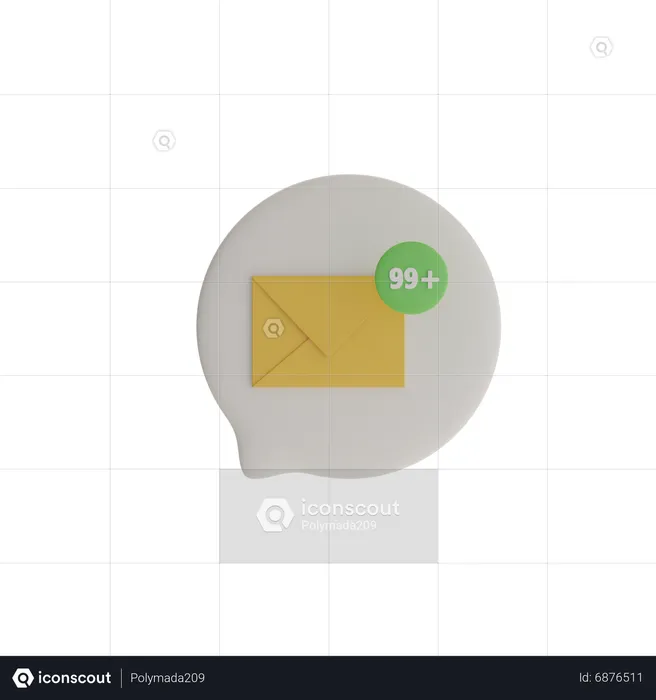 Notificación por correo  3D Icon