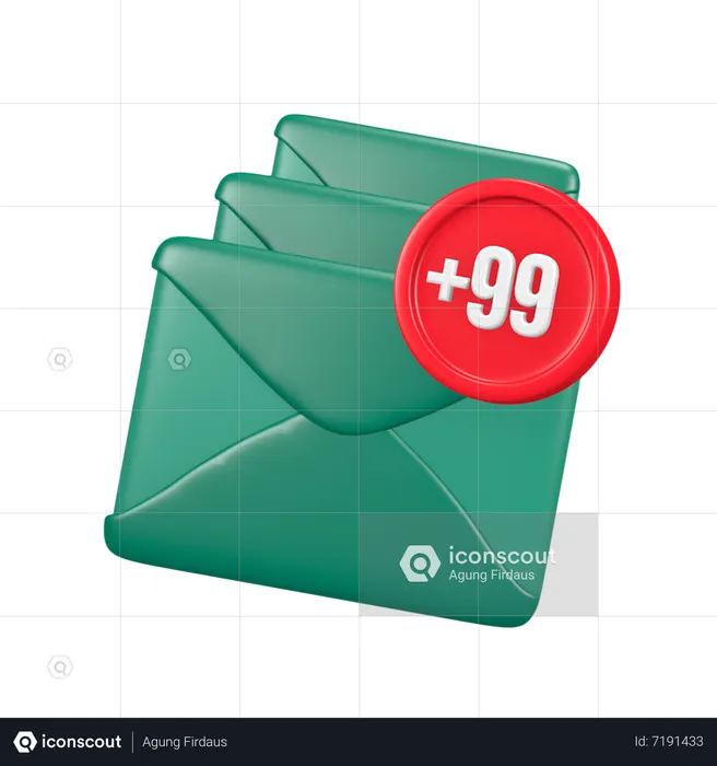 Notificación por correo  3D Icon