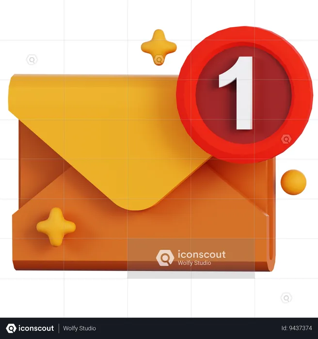 Notificación de correo electrónico  3D Icon