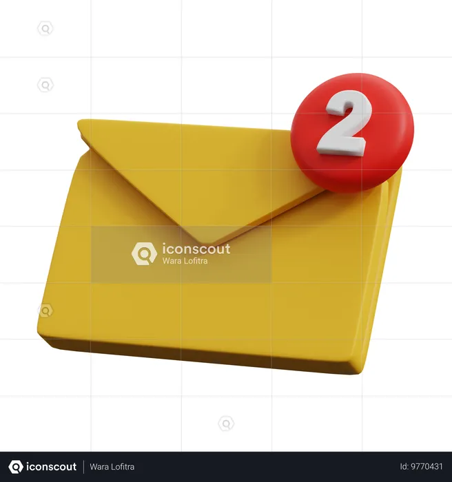 Notificación de correo electrónico  3D Icon