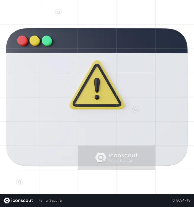 Notificación de advertencia  3D Icon