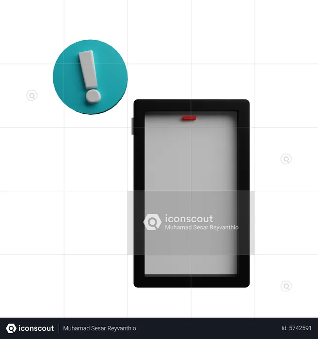 Notificación de alerta de teléfono inteligente  3D Icon