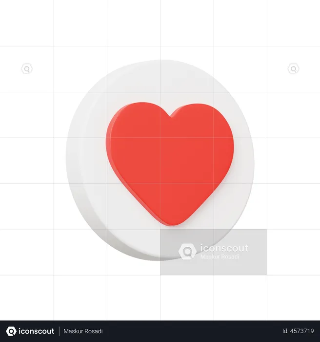 Notificación de amor  3D Icon