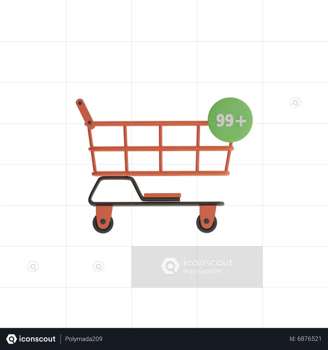 Notificación de carrito de compras  3D Icon