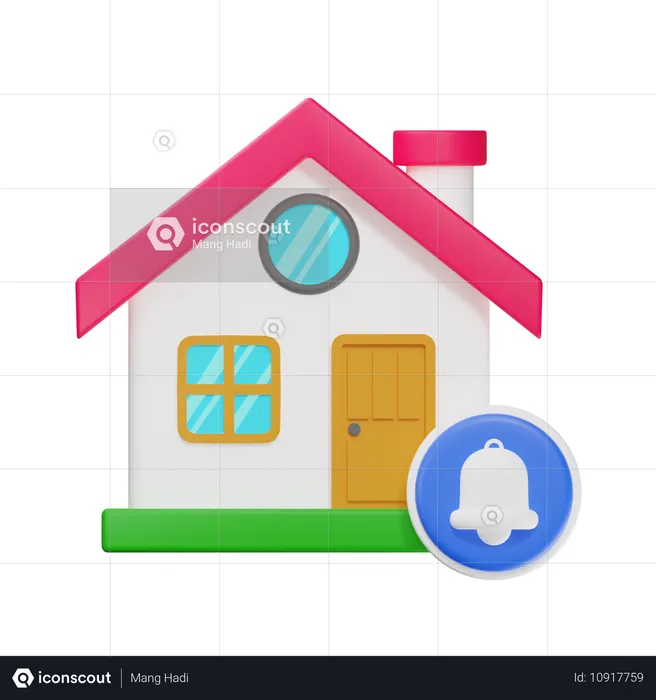 Notificación de la casa  3D Icon