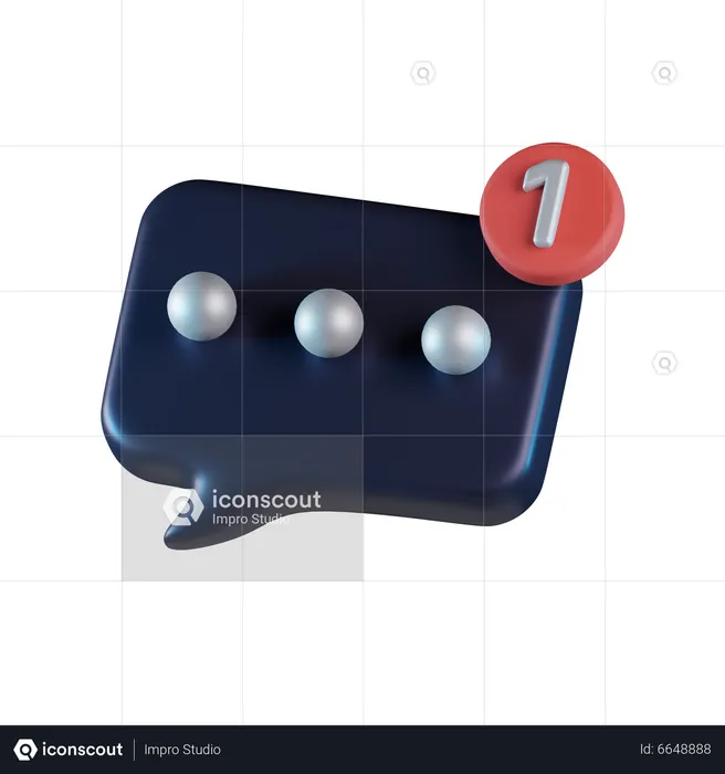 Notificación de chat  3D Icon