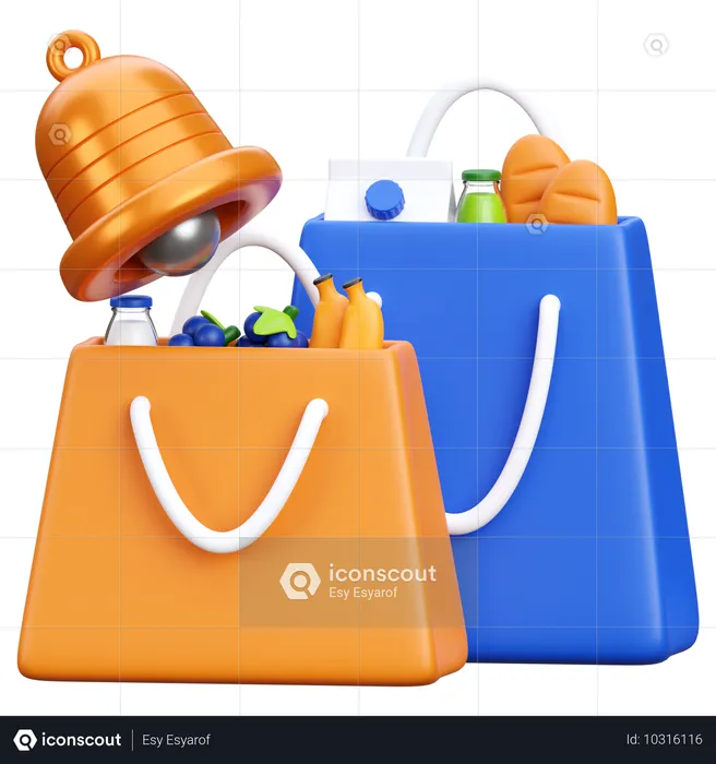 Notificación de compras  3D Icon