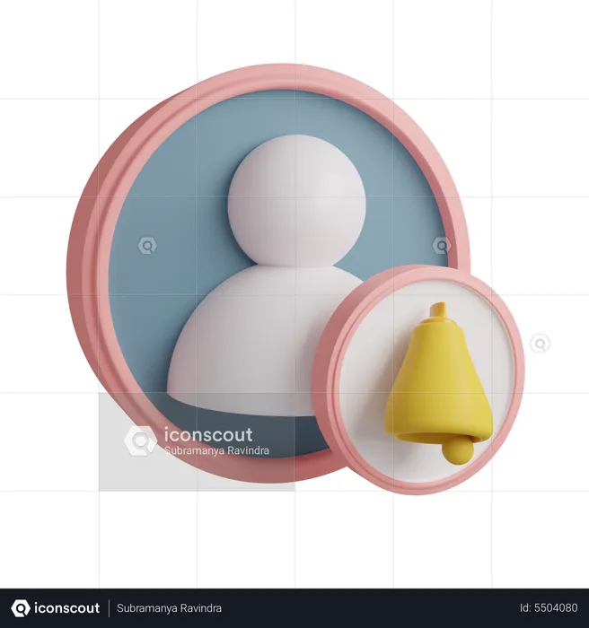 Notificación de usuario  3D Icon