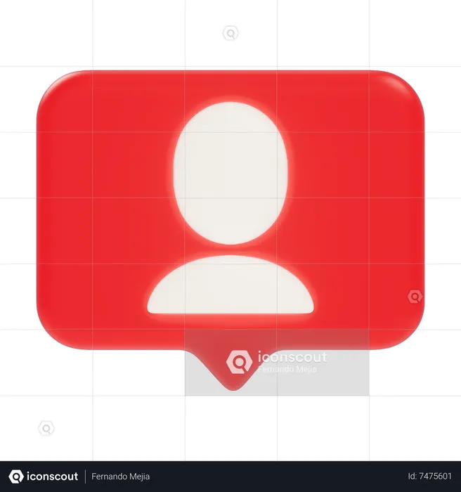 Notificación de usuario  3D Icon