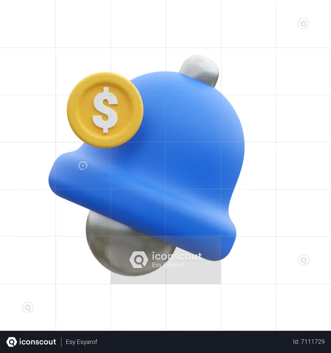 Notificación financiera  3D Icon