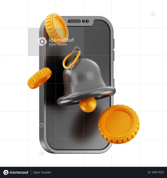 Notificación móvil  3D Icon