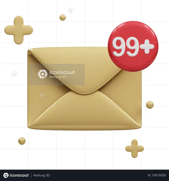 Notificación de correo electrónico  3D Icon