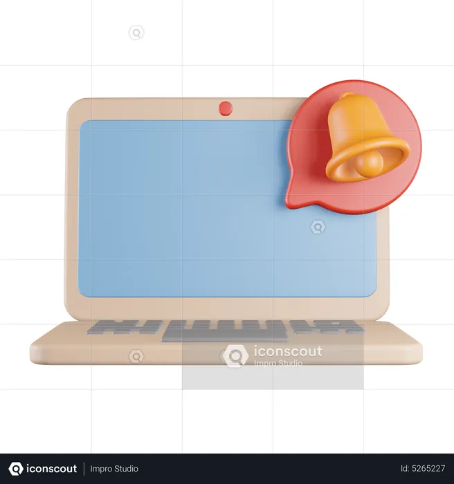 Notificación de computadora portátil  3D Icon