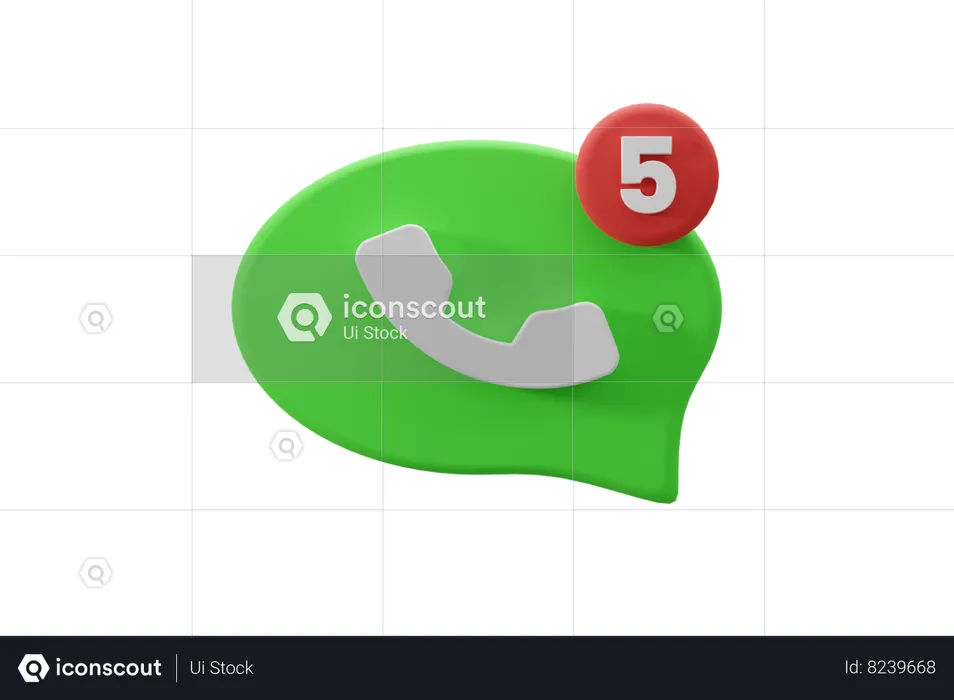 Notificación telefónica  3D Icon
