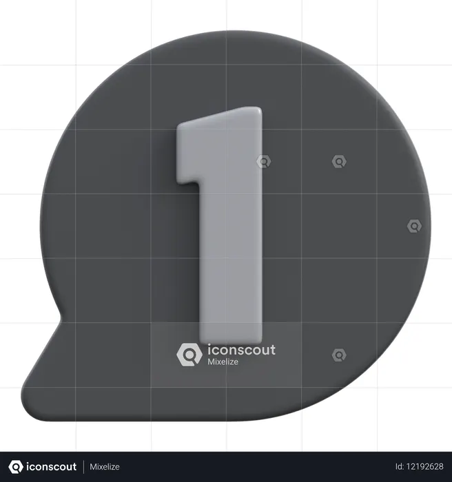 通知  3D Icon