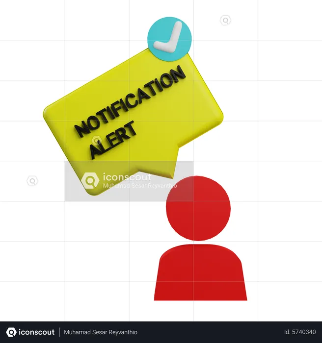 Notification Alert  3D Icon