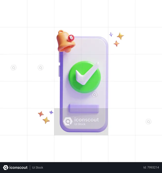 Notification approuvée  3D Icon