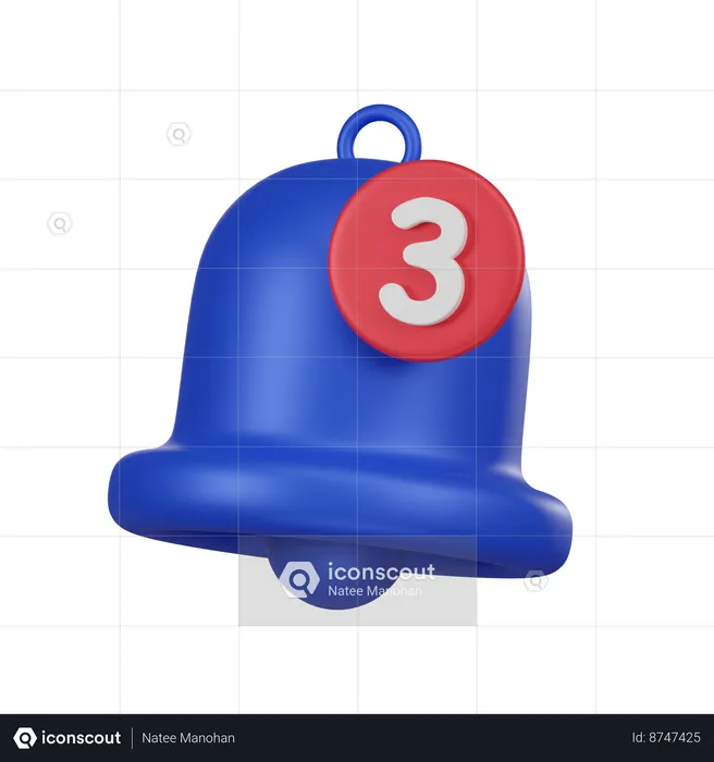 Cloche de notification  3D Icon