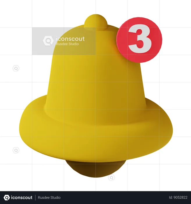 Cloche de notification  3D Icon