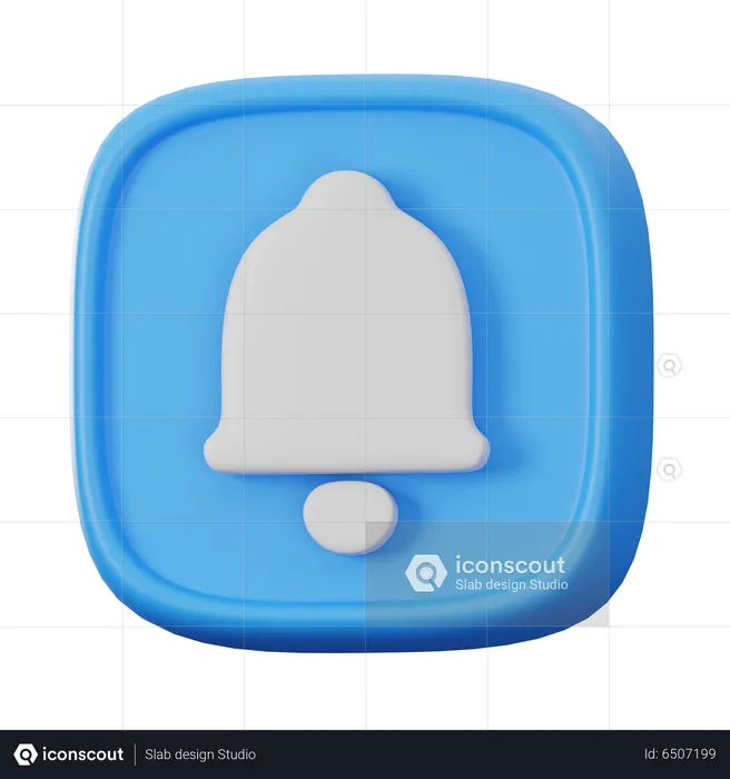 Notification Button  3D Icon